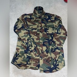 True Religion camo button up